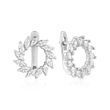 Серебряные серьги &laquo;Marquise Wreath&raquo;