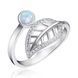 Срібна каблучка «Opal Leaf»