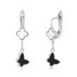 Срібні сережки &laquo;Butterfly Clover Dark&raquo;