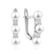 Серебряные серьги &laquo;Pearl Trio&raquo;