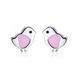 Серебряные серьги &laquo;Pink Wing Birdy&raquo; СК2Р/1047 фото 1
