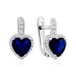 Срібні сережки &laquo;Blue Heart&raquo;