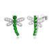 Срібні сережки &laquo;Green Dragonfly&raquo;
