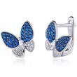Срібні сережки &laquo;Butterfly Blue Sparkle&raquo;