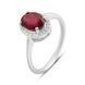 Срібна каблучка &laquo;Ruby Halo&raquo;