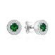 Срібні сережки &laquo;Featherington Emerald&raquo;