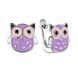 Серебряные серьги &laquo;Purple Owl&raquo; СК2ФО/275 фото 1