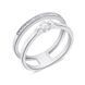 Срібна каблучка &laquo;Dual Band Solitaire&raquo;