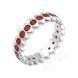 Срібна каблучка &laquo;Evil Eye Ruby Band&raquo;
